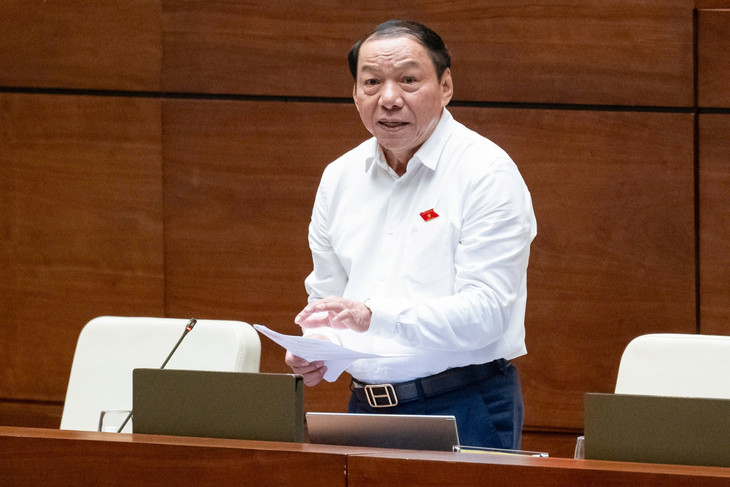 Bộ trưởng Bộ Văn hóa, Thể thao và Du lịch Nguyễn Văn Hùng trình bày Tờ trình về chủ trương đầu tư Chương trình mục tiêu quốc gia về phát triển văn hóa giai đoạn 2025 - 2035 Bộ trưởng Bộ Văn hóa, Thể thao và Du lịch Nguyễn Văn Hùng trình bày Tờ trình về chủ trương đầu tư Chương trình mục tiêu quốc gia về phát triển văn hóa giai đoạn 2025 - 2035