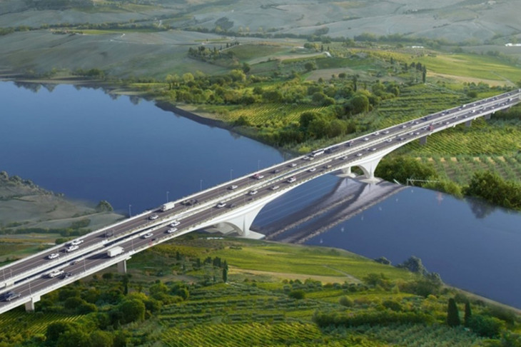 Phối cảnh cầu Vạn kết nối TP. Chí Linh và thị xã Kinh Môn