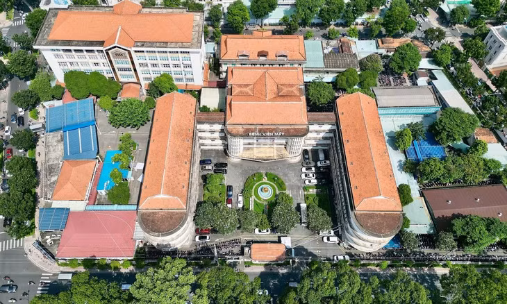 Khuôn viên Bệnh viện mắt TP.HCM nhìn từ trên cao