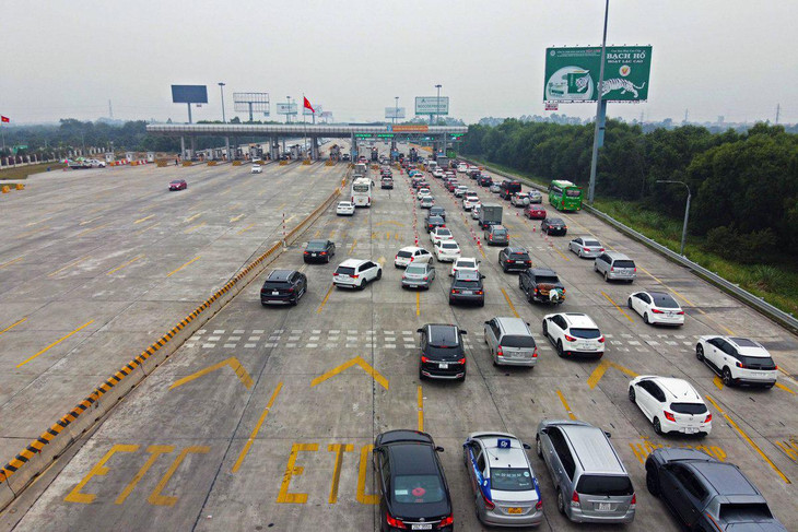 Trạm thu phí có tích hợp làn thu phí không dừng tại cao tốc Hà Nội - Hải Phòng