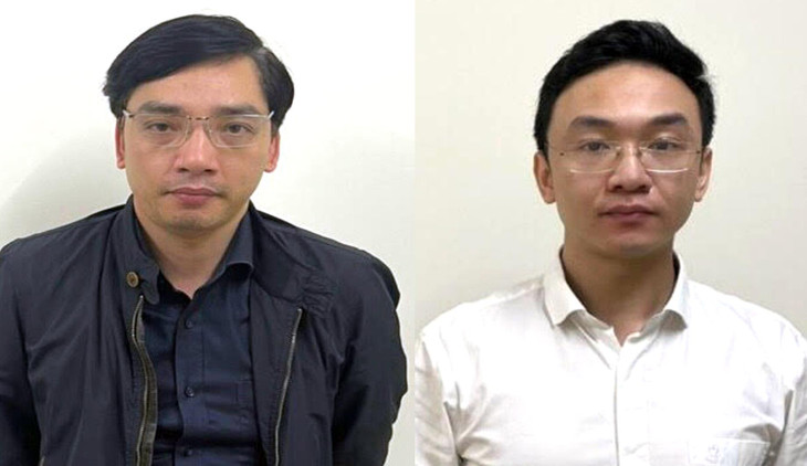 Bị can Lê Tuấn Anh (trái) và Lưu Tuấn Dũng Bị can Lê Tuấn Anh (trái) và Lưu Tuấn Dũng