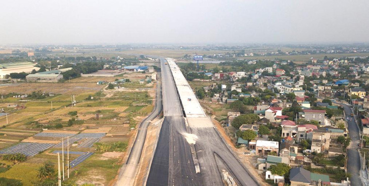 Điểm cuối cao tốc Cao Bồ - Mai Sơn tại huyện Yên Mô