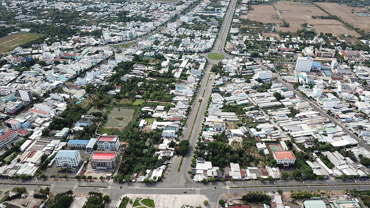 Một phần TP. Bạc Liêu từ trên cao