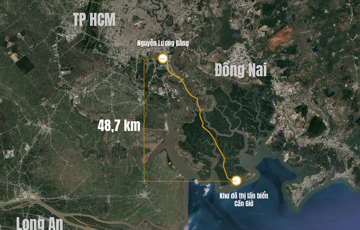 Hướng tuyến metro nối trung tâm TP.HCM xuống Cần Giờ được quy hoạch