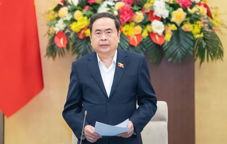 Chủ tịch Quốc hội Trần Thanh Mẫn phát biểu khai mạc phiên họp.