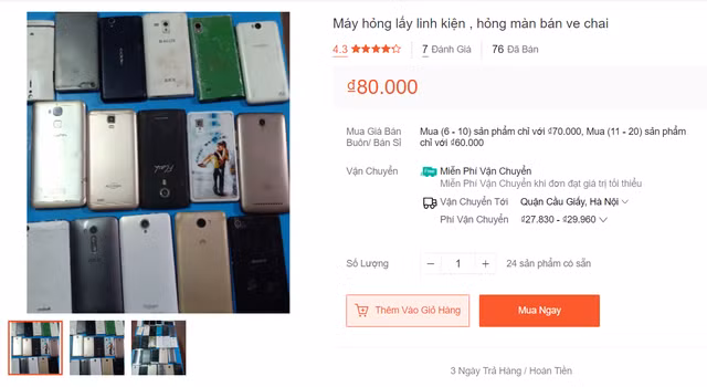 Mục đích thu mua đồ đồng nát điện tử là lấy lại linh kiện trong máy