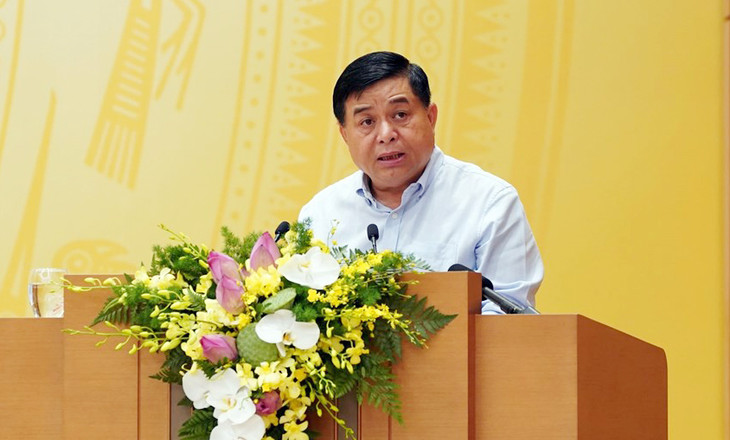 Bộ trưởng Nguyễn Chí Dũng phát biểu tại hội nghị. Ảnh VGP