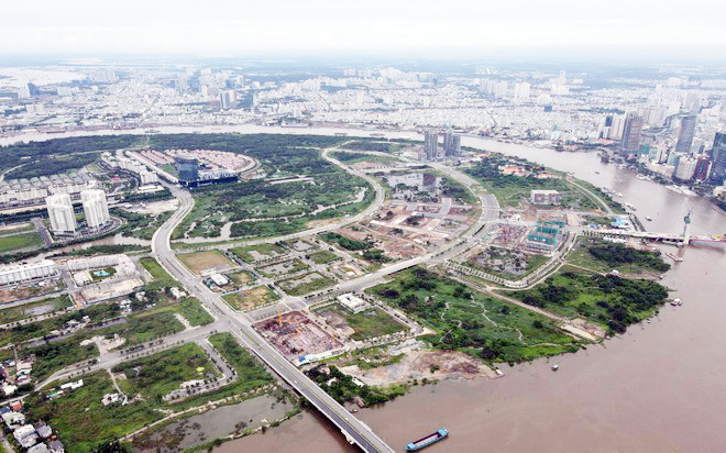 Khu đô thị mới Thủ Thiêm đang được đầu tư xây dựng