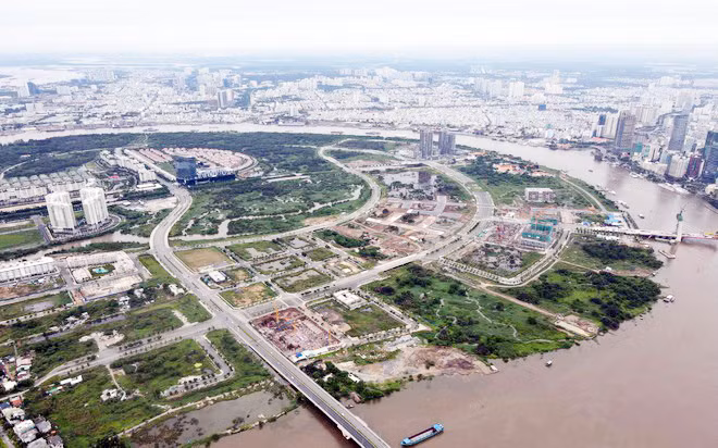 Khu đô thị mới Thủ Thiêm đang được đầu tư xây dựng