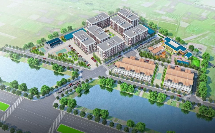 Phối cảnh Dự án nhà ở xã hội cho công nhân tại Khu công nghiệp Nam Cấm (Nghi Lộc, Nghệ An)