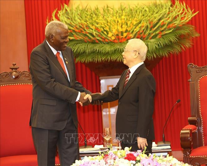 Tổng Bí thư Nguyễn Phú Trọng tiếp Chủ tịch Quốc hội Cuba Esteban Lazo Hernandez