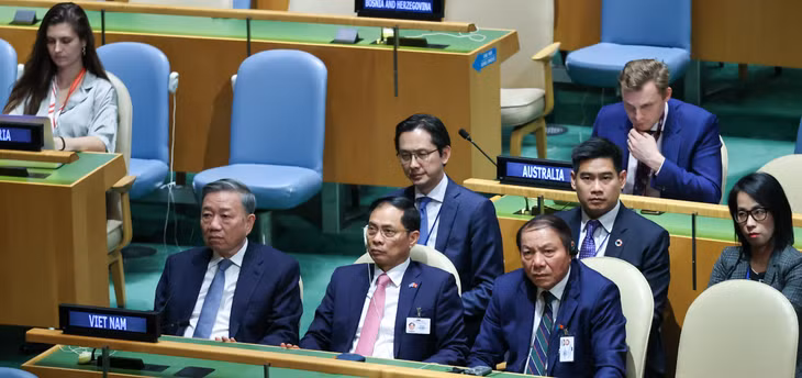 Đoàn Việt Nam tham dự Phiên thảo luận chung Cấp cao Đại hội đồng Liên hợp quốc khóa 78 - Ảnh: VGP
