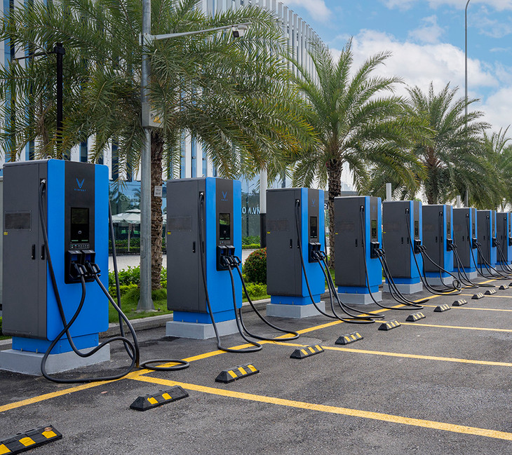 Một trạm sạc của VinFast tại Việt Nam (Ảnh: VinFast)