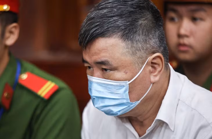 Ông Nguyễn Lộc An tại phiên tòa sơ thẩm vụ án Xuyên Việt Oil ở TP.HCM