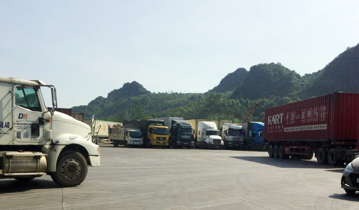 Gần 300 xe chở hàng đã xuất nhập khẩu ngay ngày đầu năm mới