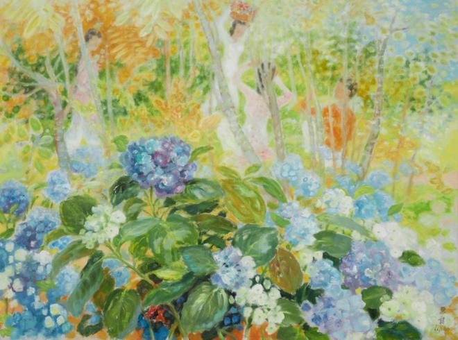 Bức "Hoa cẩm tú cầu" của danh họa Lê Phổ. Giá ước đoán từ 800.000 - 1.500.000 đô la Hồng Kông (2,3 tỷ đồng - 4,4 tỷ đồng). Bức tranh lụa được thực hiện năm 1975 có kích thước 98 x 131 cm. Bức "Hoa cẩm tú cầu" của danh họa Lê Phổ. Giá ước đoán từ 800.000 - 1.500.000 đô la Hồng Kông (2,3 tỷ đồng - 4,4 tỷ đồng). Bức tranh lụa được thực hiện năm 1975 có kích thước 98 x 131 cm.