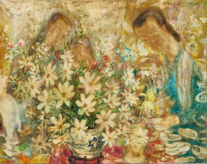 Bức "Gia đình" của Lê Phổ có mức giá ước đoán từ 420.000 - 680.000 đô la Hồng Kông (1,3 tỷ đồng - 2 tỷ đồng). Bức tranh lụa có kích thước 71 x 90 cm. Bức "Gia đình" của Lê Phổ có mức giá ước đoán từ 420.000 - 680.000 đô la Hồng Kông (1,3 tỷ đồng - 2 tỷ đồng). Bức tranh lụa có kích thước 71 x 90 cm.