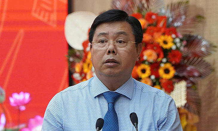 Ông Nguyễn Tiến Hải phát biểu nhận nhiệm vụ Bí thư Tỉnh ủy Kiên Giang