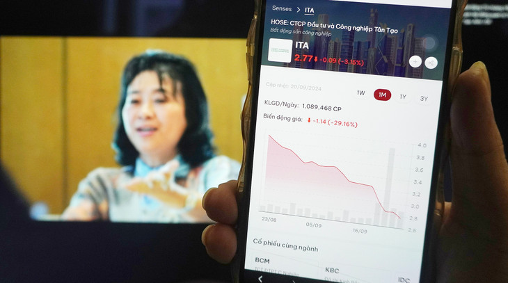Nhà đầu tư theo dõi thị giá cổ phiếu ITA