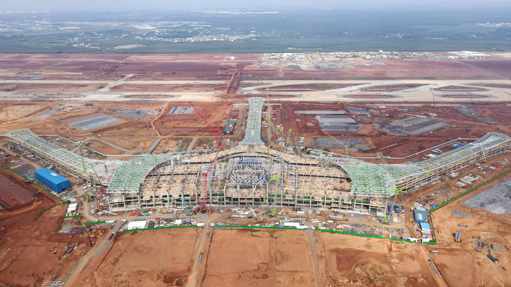 Sân bay Long Thành đang được xây dựng.
