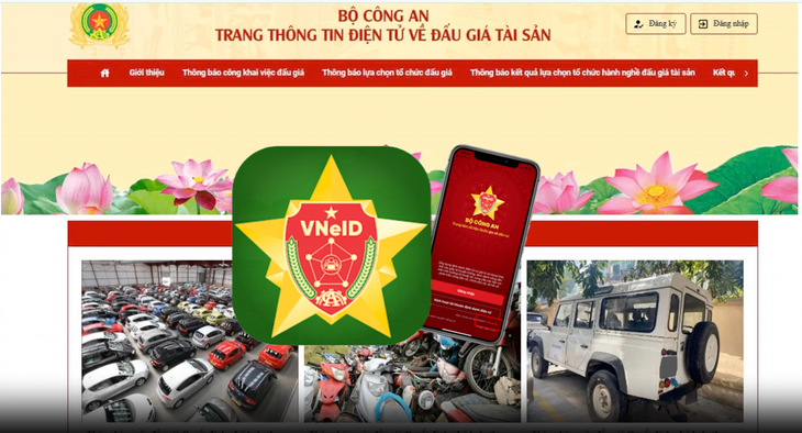Giao diện trang đấu giá