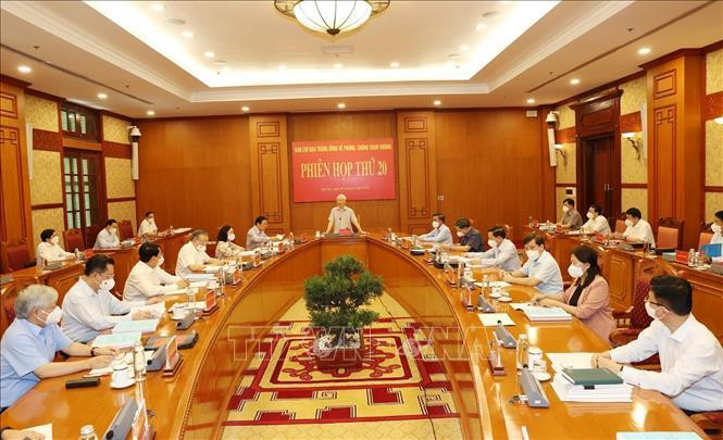 Tổng Bí thư Nguyễn Phú Trọng phát biểu khai mạc Phiên họp thứ 20. Ảnh: TTXVN