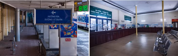 Phòng bán vé không có khách.