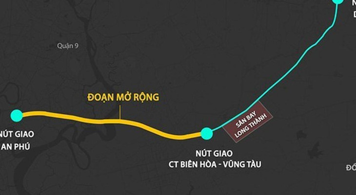 Đoạn cao tốc TP.HCM - Long Thành - Dầu Giây được mở rộng Đoạn cao tốc TP.HCM - Long Thành - Dầu Giây được mở rộng