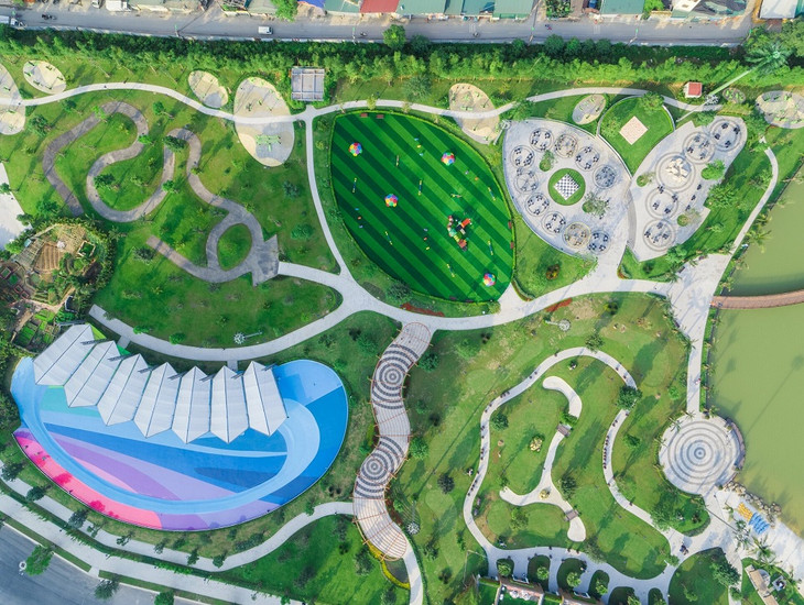 Bộ ba công viên liên hoàn rộng 16,3 ha đã lên hình hài hoàn chỉnh