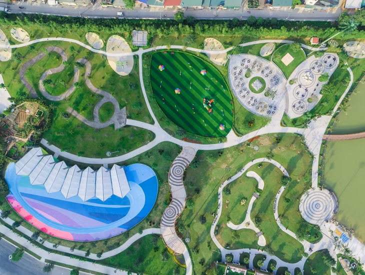 Bộ ba công viên liên hoàn rộng 16,3 ha đã lên hình hài hoàn chỉnh