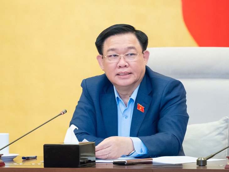 Chủ tịch Quốc hội Vương Đình Huệ phát biểu tại Phiên họp