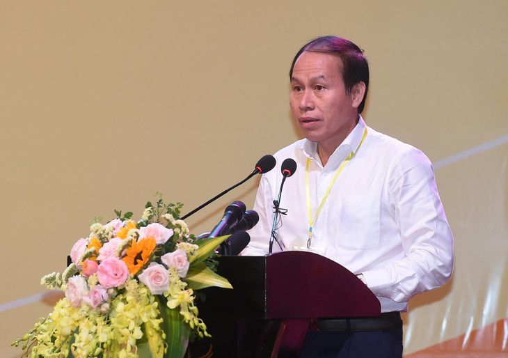 Bí thư Tỉnh ủy Hậu Giang Lê Tiến Châu phát biểu tại Hội nghị. Ảnh: VGP