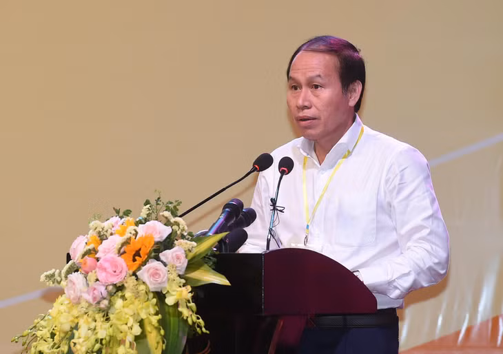 Bí thư Tỉnh ủy Hậu Giang Lê Tiến Châu phát biểu tại Hội nghị. Ảnh: VGP