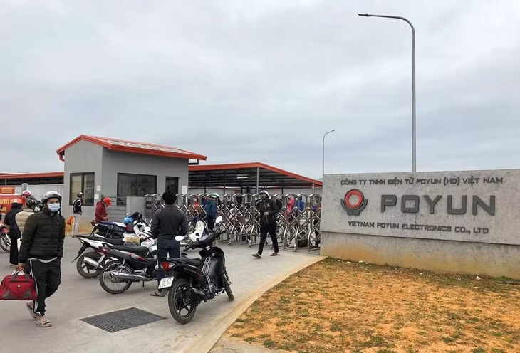 Công ty TNHH điện tử Poyun trước lúc đưa công nhân đi cách ly tập trung