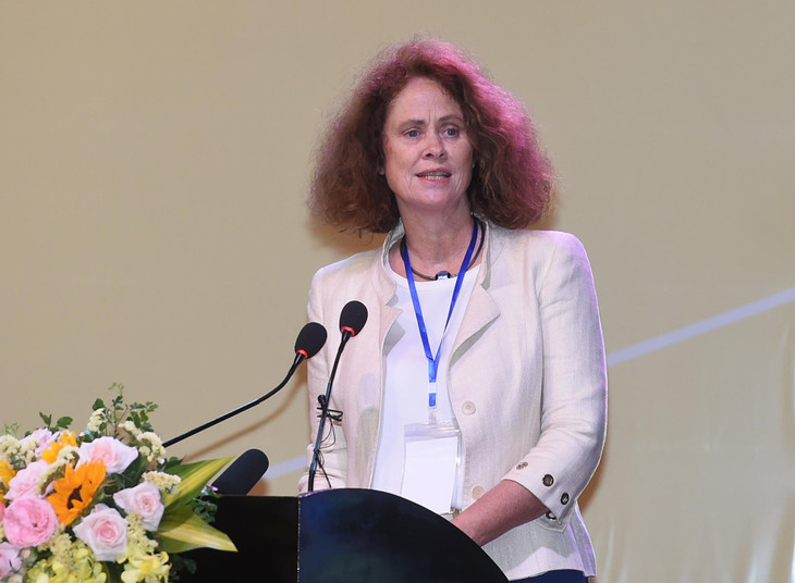 Bà Carolyn Turk, Giám đốc Quốc gia WB tại Việt Nam phát biểu. Ảnh: VGP