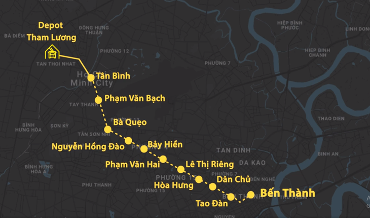 Hướng tuyến Metro Số 2