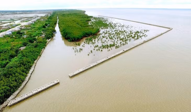 Tuyến kè chống sạt lở đê Biển Tây tại huyện Trần Văn Thời, tỉnh Cà Mau