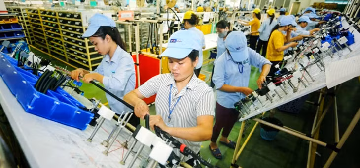 Công nhân làm việc tại khu công nghiệp