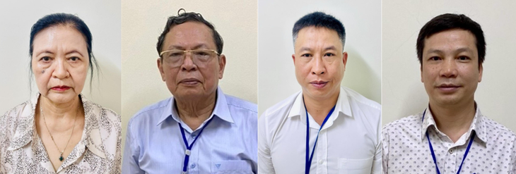 Bị can Trương Thị Nga, Lại Hồng Khánh, Lương Minh Sơn, Vũ Nam. Ảnh: Bộ Công an Bị can Trương Thị Nga, Lại Hồng Khánh, Lương Minh Sơn, Vũ Nam. Ảnh: Bộ Công an