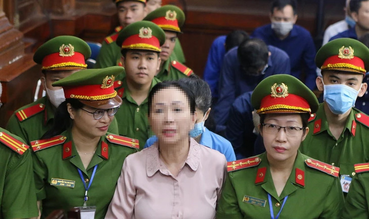 Bị cáo Trương Mỹ Lan tại phiên tòa ngày 3/4 vừa qua