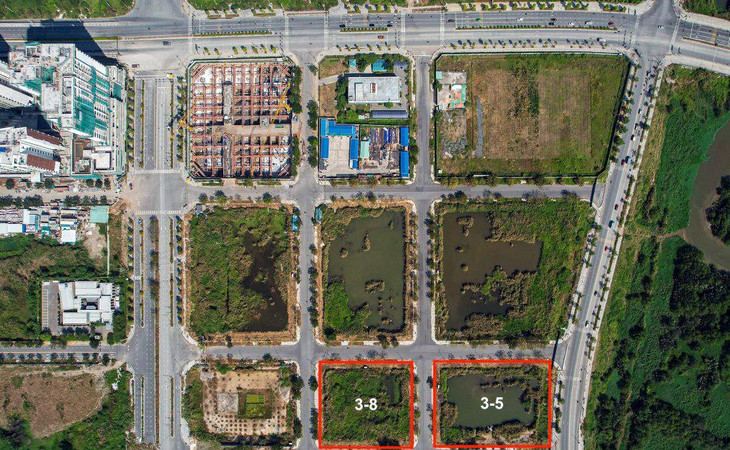 Vị trí lô đất 3-5 và lô đất 3-8 tại Khu đô thị mới Thủ Thiêm