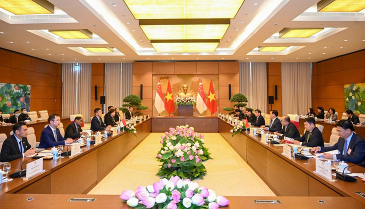 Buổi Hội đàm giữa Đoàn đại biểu cấp cao Quốc hội hai nước.