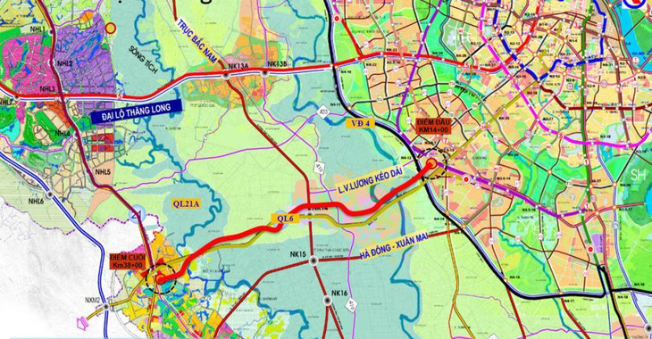 Hướng tuyến đoạn Quốc lộ 6 được cải tạo, nâng cấp