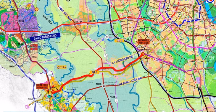 Hướng tuyến đoạn Quốc lộ 6 được cải tạo, nâng cấp