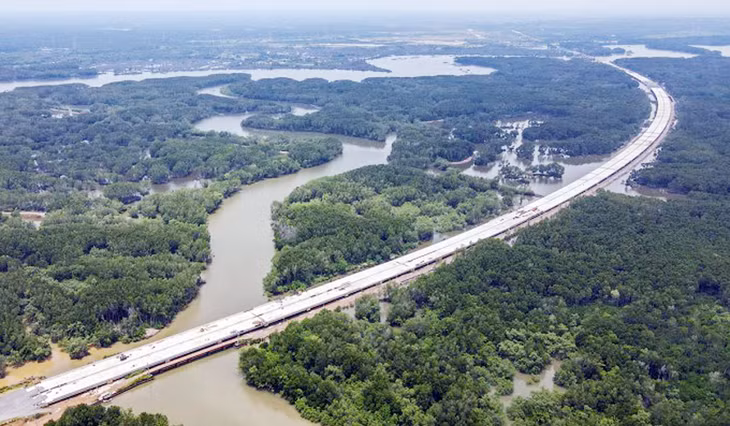 Một đoạn cao tốc Bến Lức - Long Thành đi qua Đồng Nai