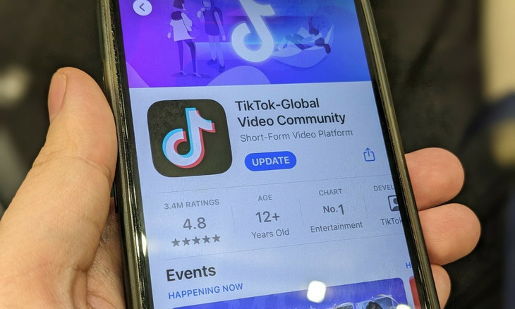 Ứng dụng TikTok trên App Store của iPhone