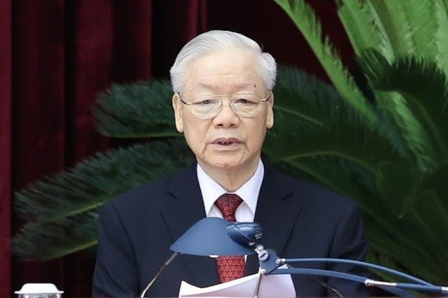 Tổng Bí thư Nguyễn Phú Trọng phát biểu khai mạc Hội nghị. Ảnh: VGP