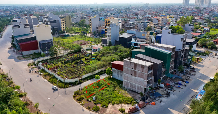 Vị trí thửa đất trúng đấu giá cao nhất 262 triệu đồng mỗi m2 tại khu Đống Đanh - Đồng Cộc, phường Phú Lương, quận Hà Đông, Hà Nội