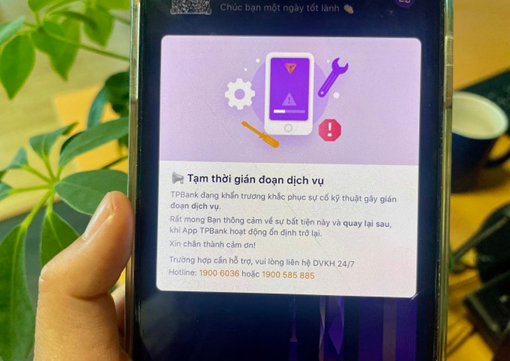 Ứng dụng TPBank gián đoạn dịch vụ từ tối 11/12 đến trưa 12/12