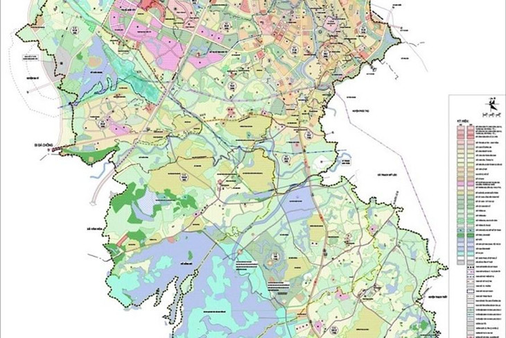 Bản đồ quy hoạch thị xã Sơn Tây, Hà Nội giai đoạn 2021 - 2030.